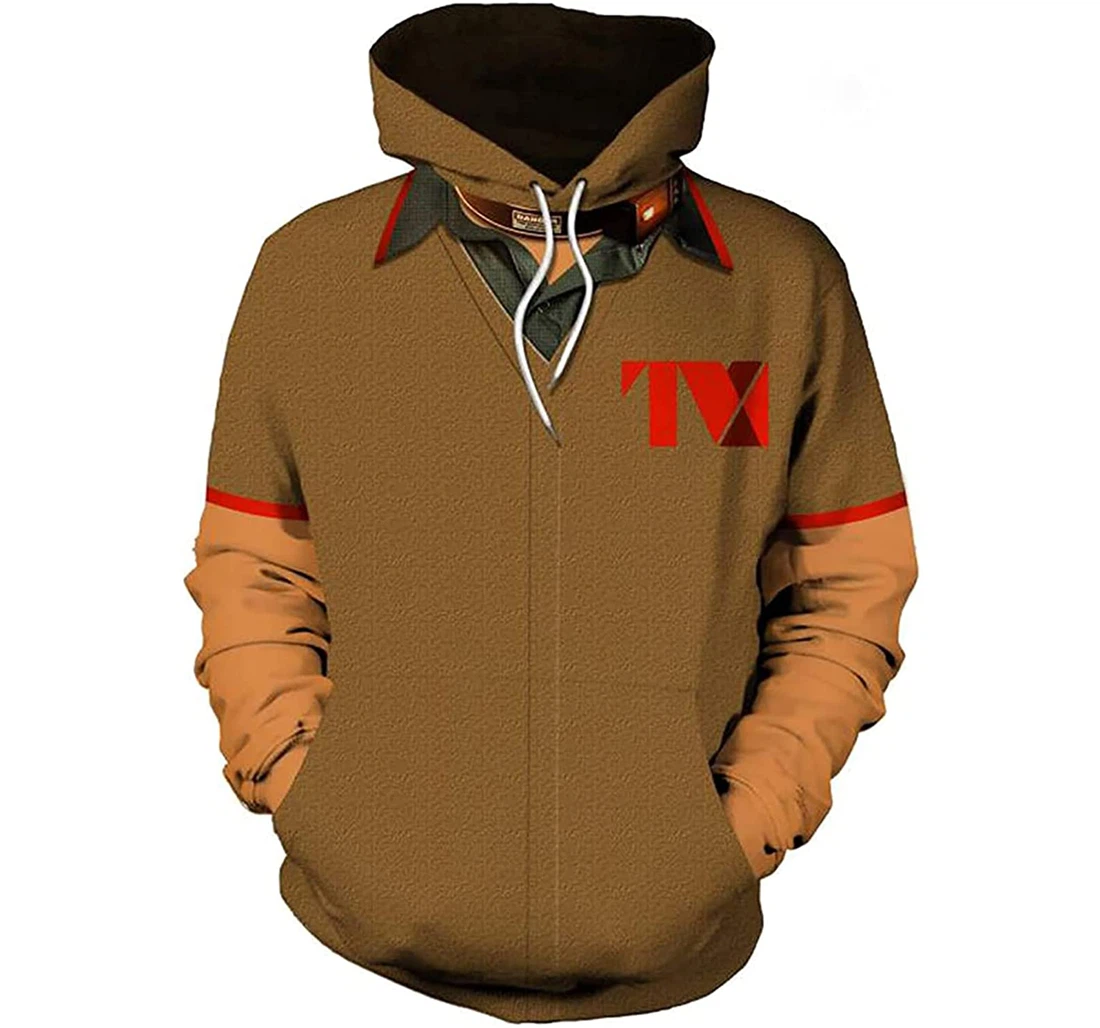 Loki Tva Halloween Cosplay Costume Tops - 3D Printed Pullover Hoodie