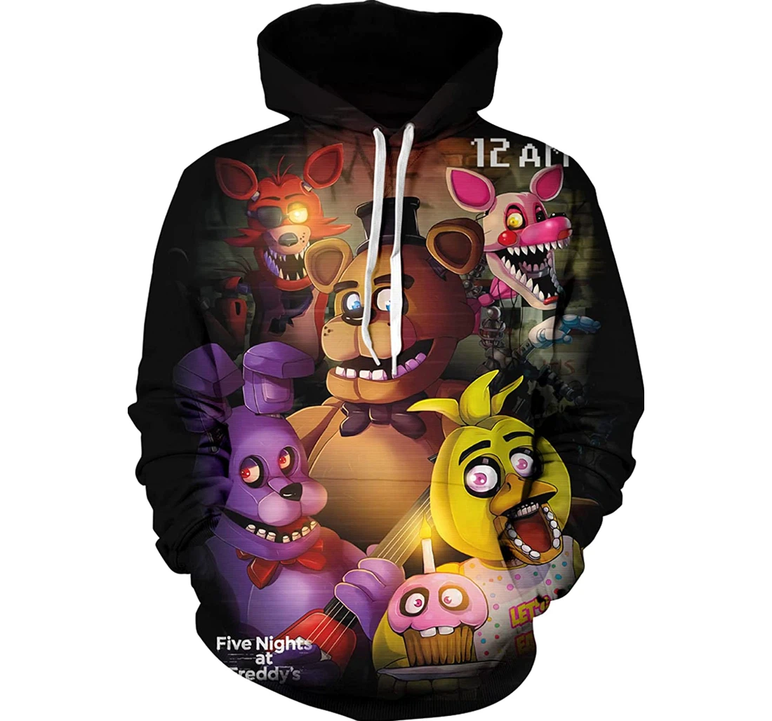 Five Nights At Freddy's Youth Teen Boy - 3D Printed Pullover Hoodie