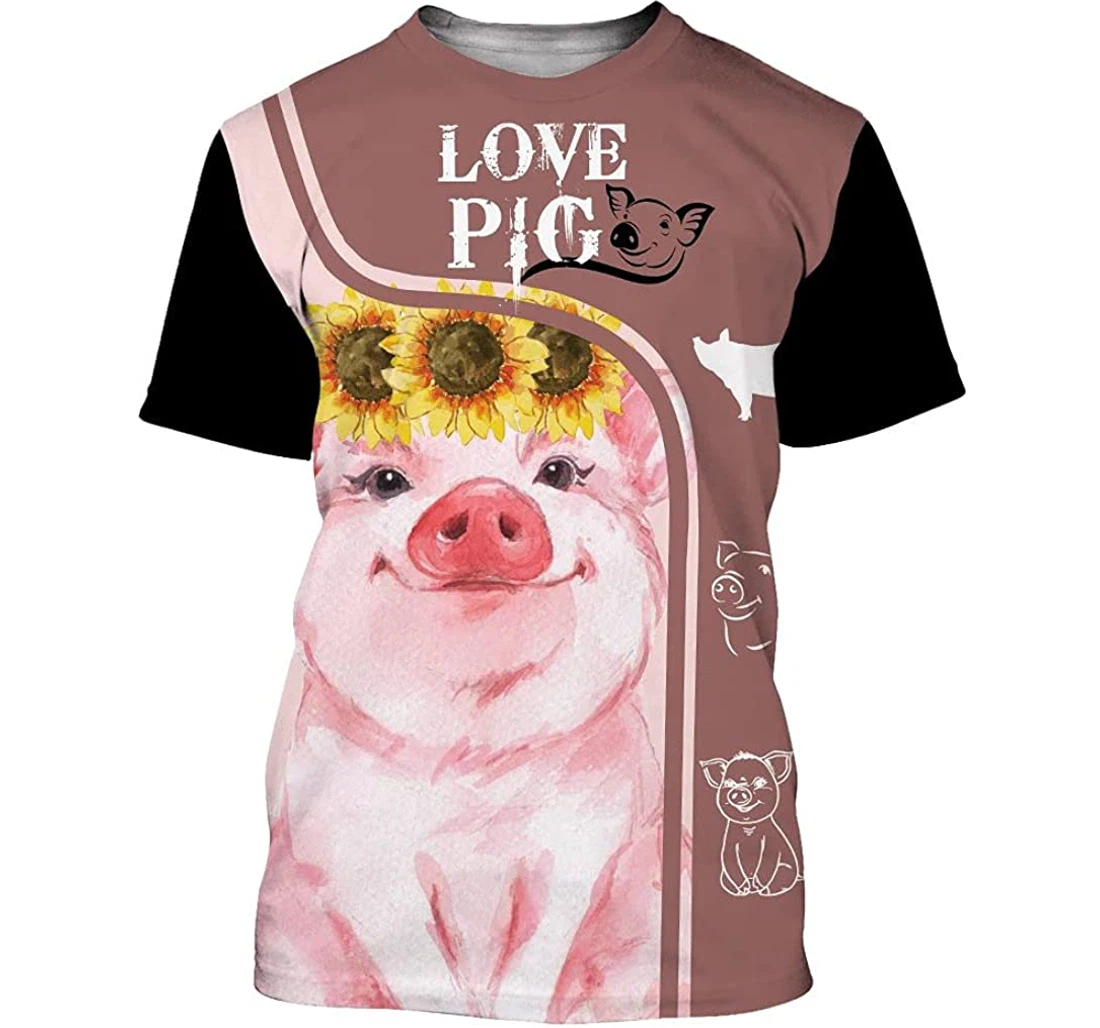 Pig Love Pig Shirts - 3D Printed T-shirt