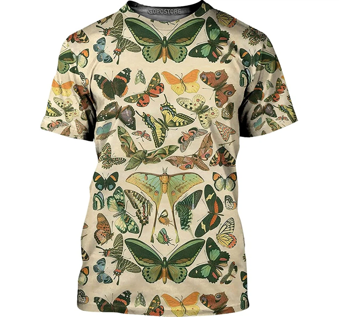 Love Butterfly Insects Shirts - 3D Printed T-shirt