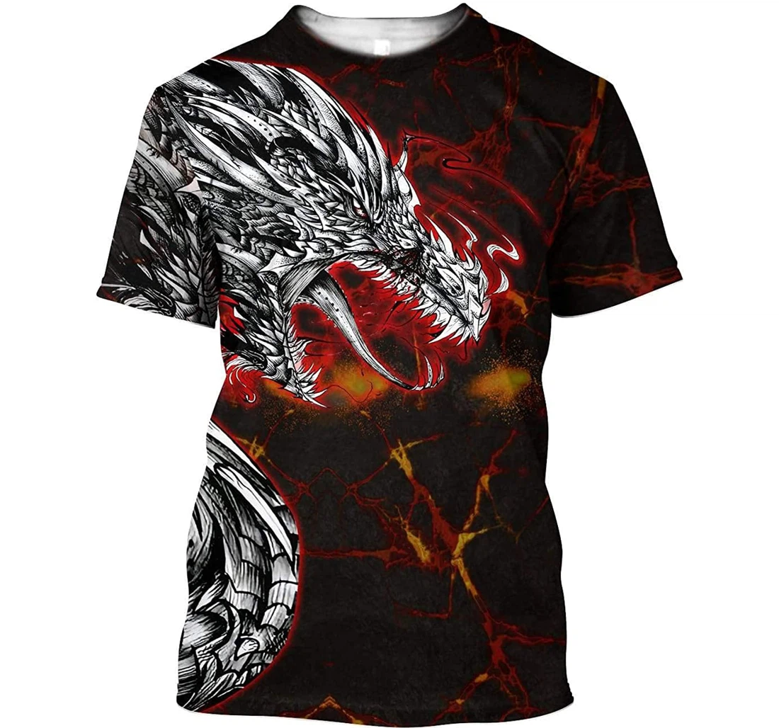 Dragon Lava Art Shirts - 3D Printed T-shirt