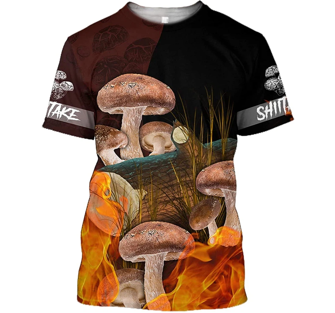 Beautiful Shiitake Mushrooms Shirts - 3D Printed T-shirt