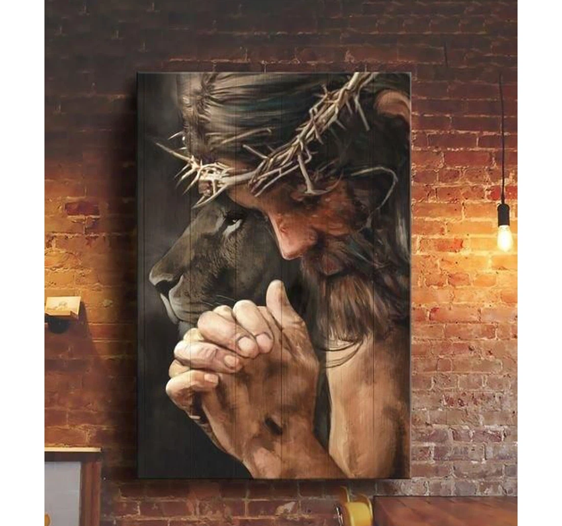 Poster, Canvas - Jesus Christ The Power Of Prayer V Print Framed Wall Art