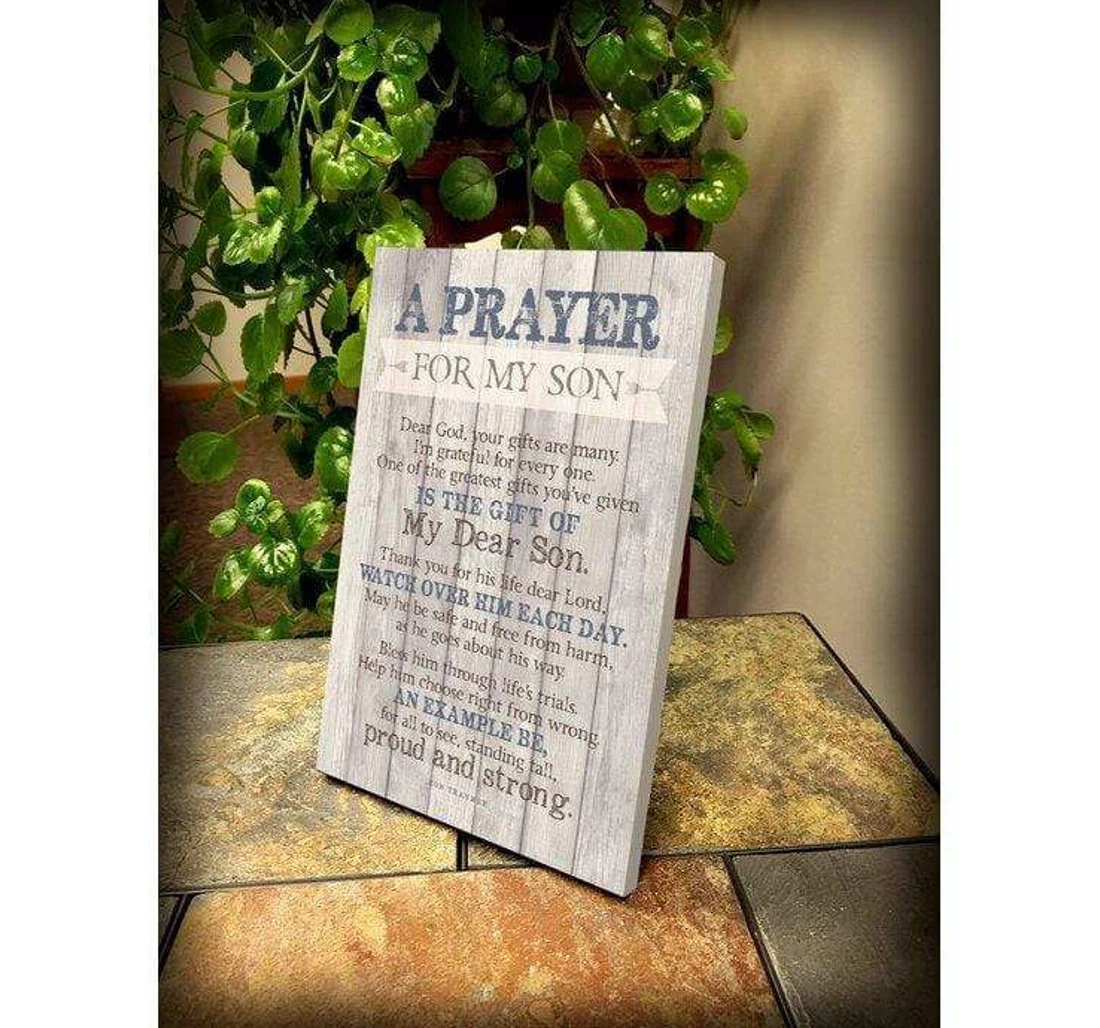 Poster, Canvas - Father's Day Prayer My Son V Print Framed Wall Art