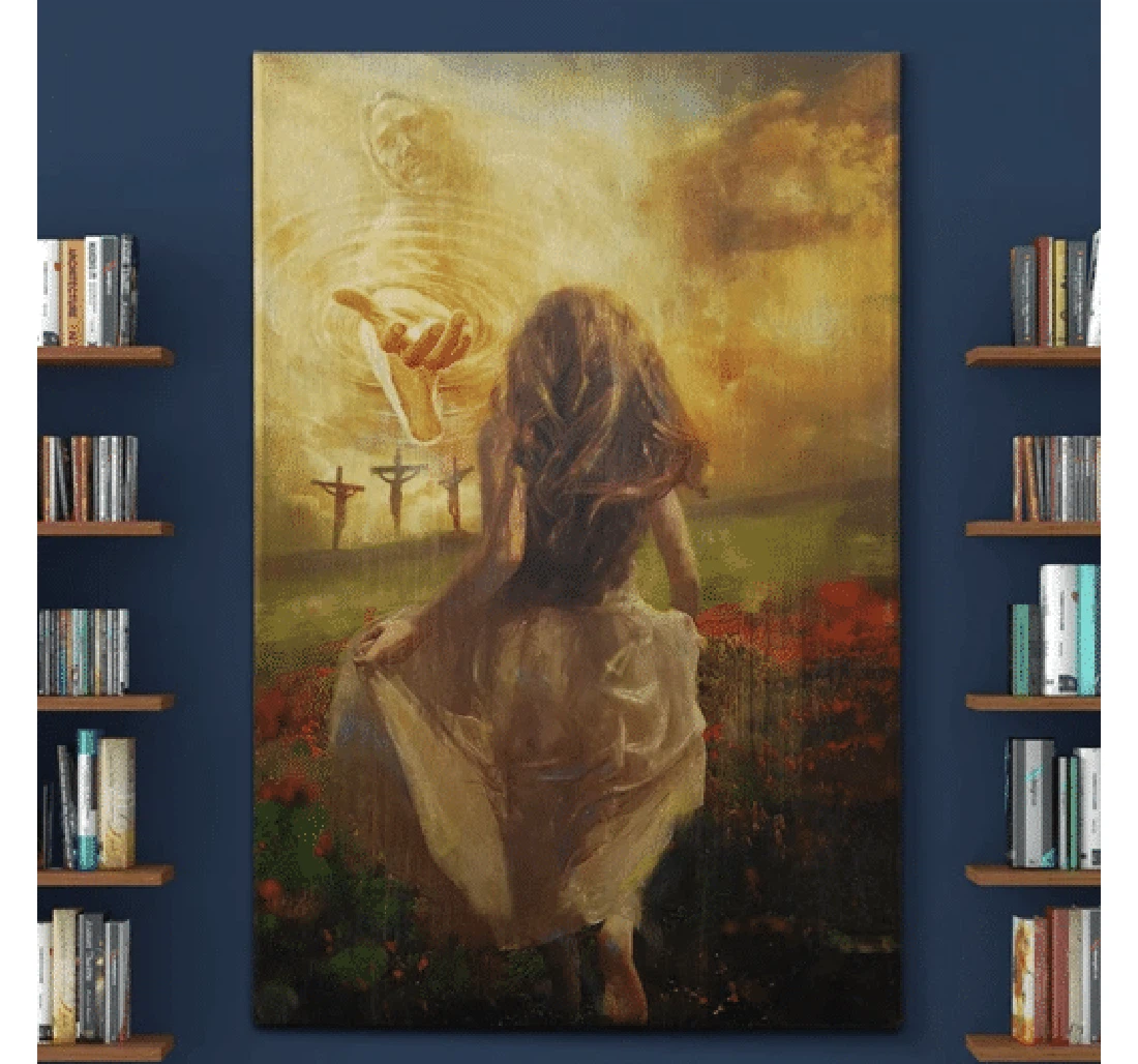 Poster, Canvas - Jesus Christ Run To The Beautiful World V Print Framed Wall Art