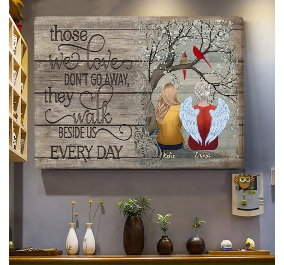 Poster, Canvas - Cardinal Those We Love Don't Go Away Custom Your Name Memories V Print Framed Wall Art