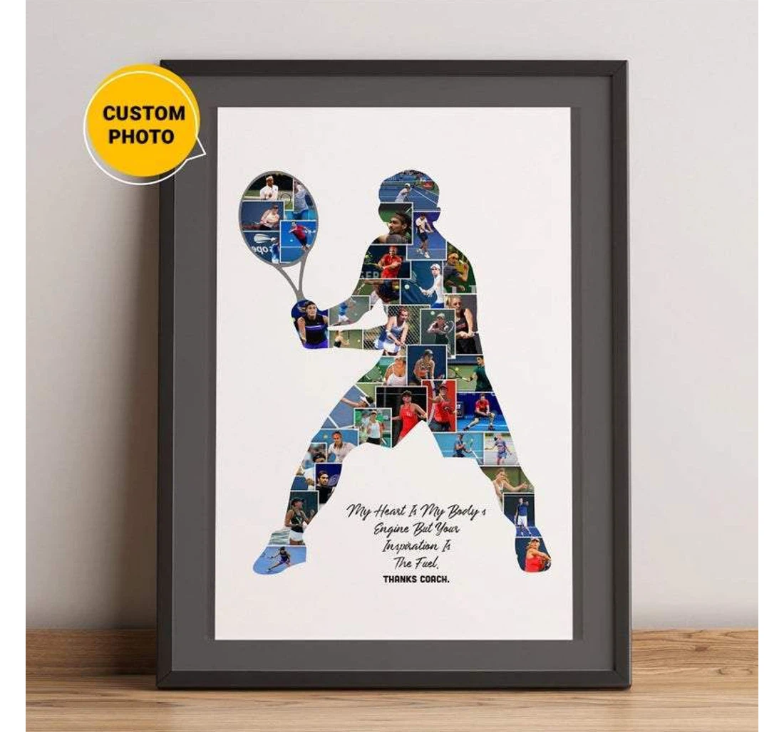 Poster, Canvas - Personalized Tennis Lover V Print Framed Wall Art