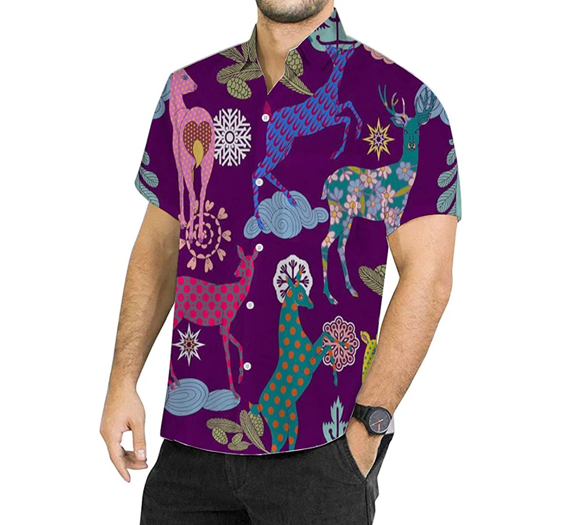 Personalized Christmas New Year Decorations Regular Fit Hawaiian Shirt, Button Up Aloha Shirt For Men, Women