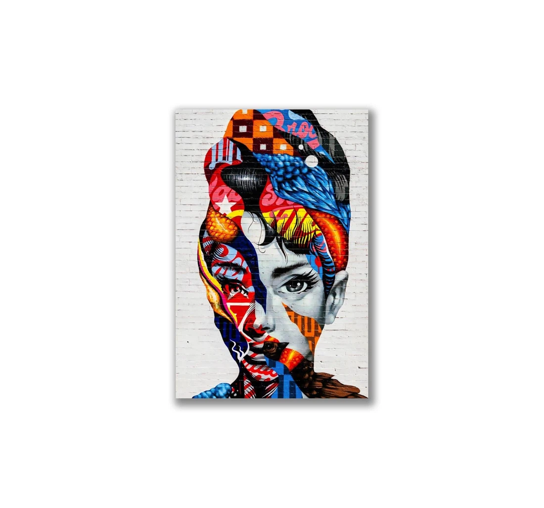 Poster, Canvas - Colorful Woman V Print Framed Wall Art