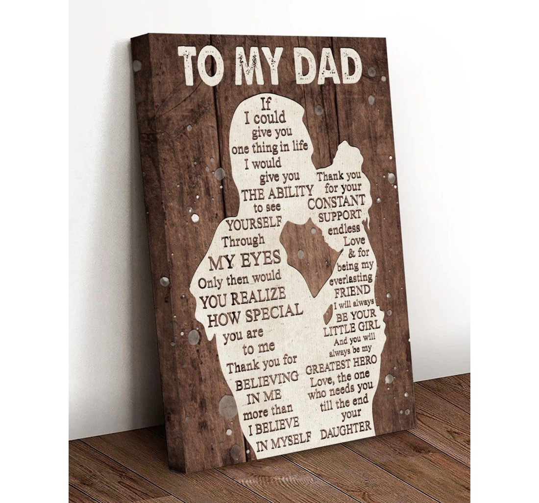 Poster, Canvas - To My Dad Thank You Your Constant Support Father's Day Pattern Print Framed Wall Art