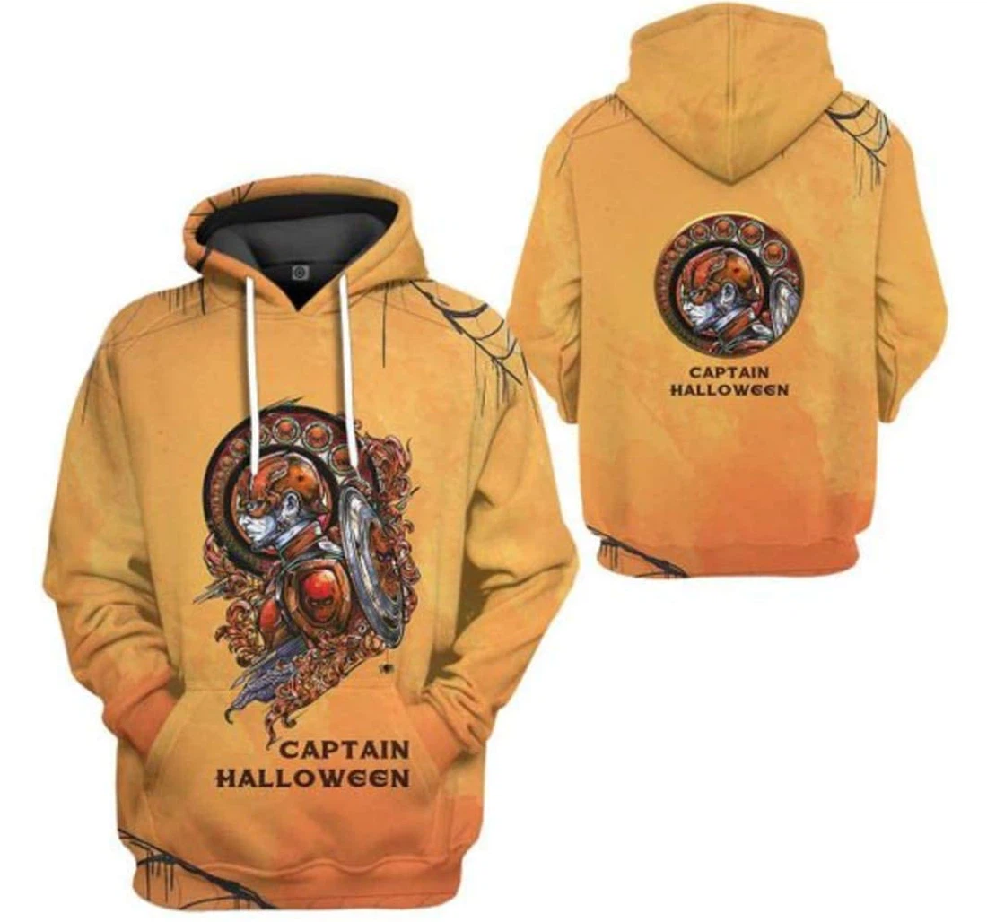 Captain Halloween Jacket Included White - 3D Printed Pullover Hoodie