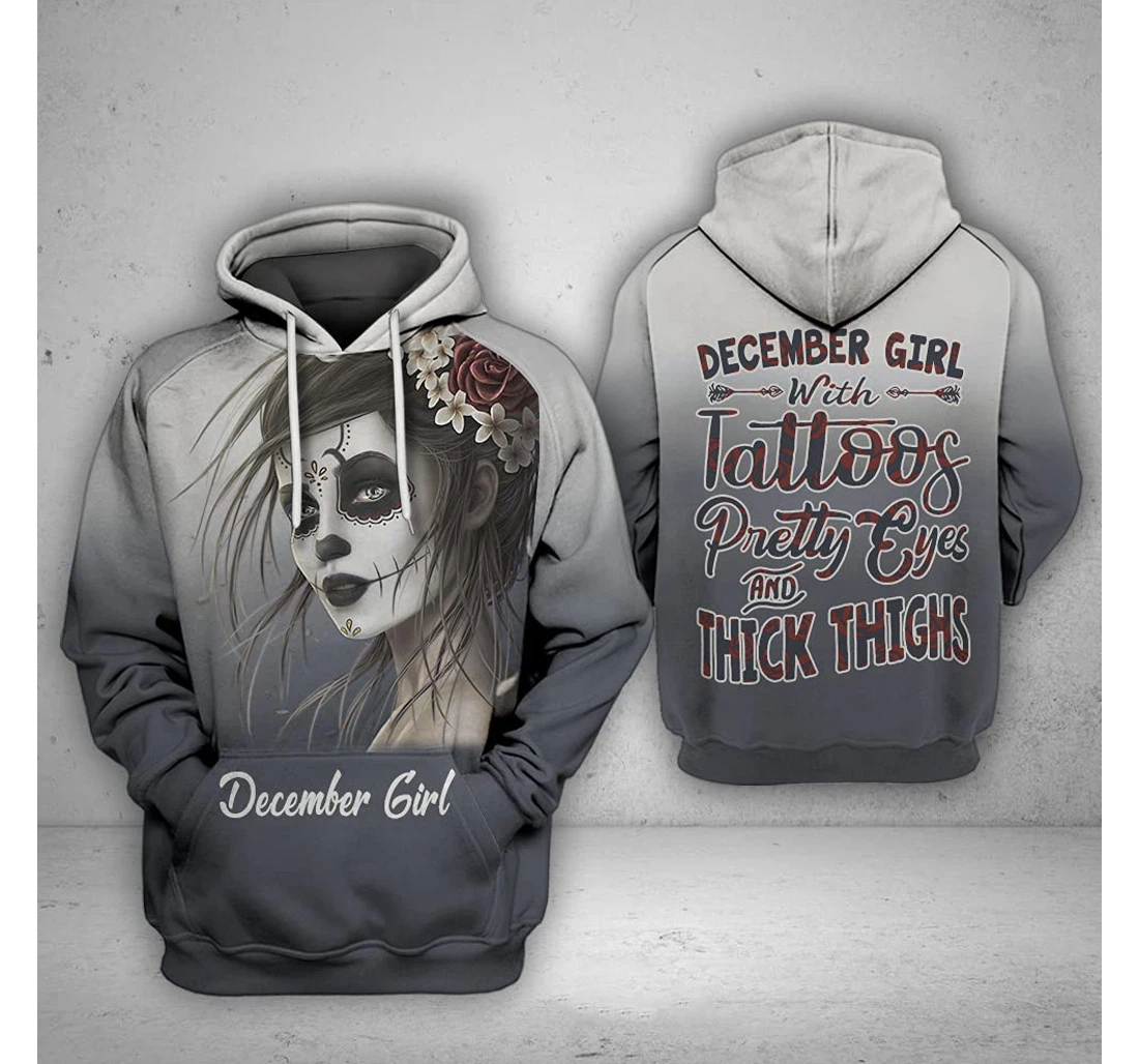 December Girl 3d 3d Birthday Gift Christmas Or Friends F - 3D Printed Pullover Hoodie