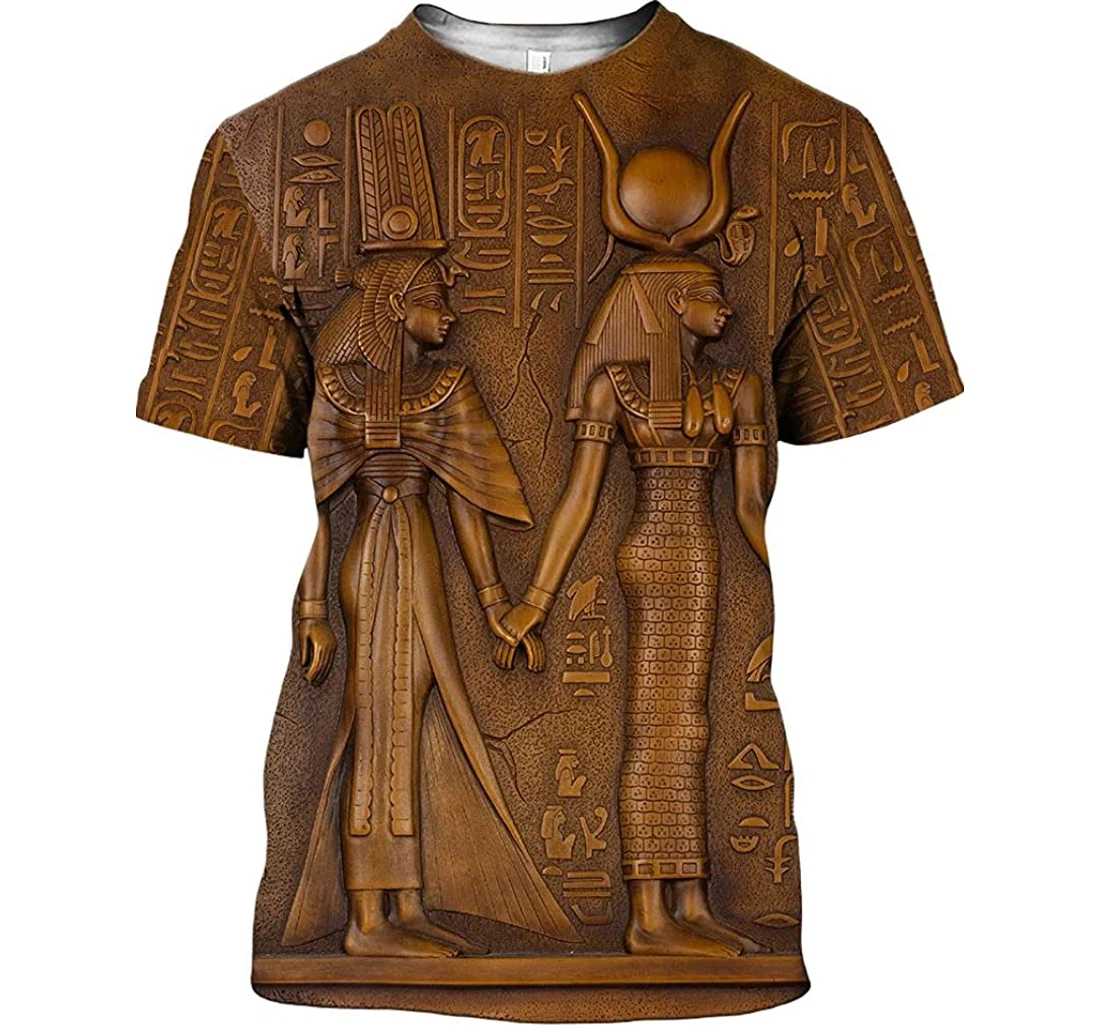 Brown Ancient Egypt Shirts - 3D Printed T-shirt