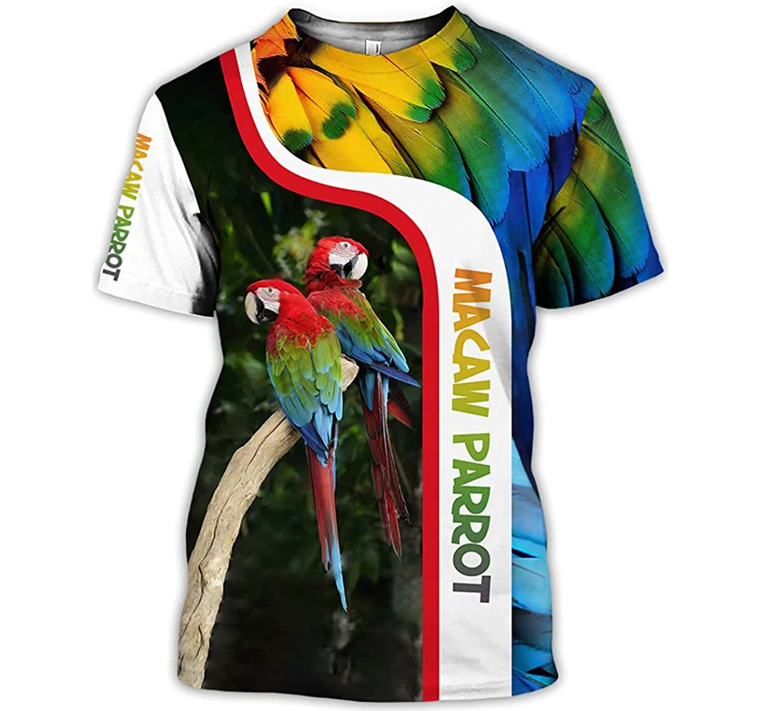 Scarlet Macaw Macaw Parrot Shirts - 3D Printed T-shirt