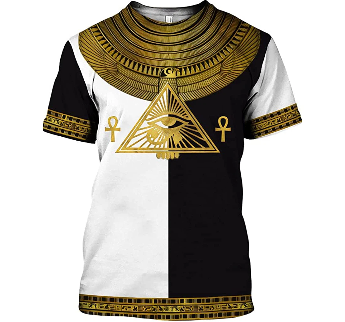 Horus Egyptian God White Shirts - 3D Printed T-shirt