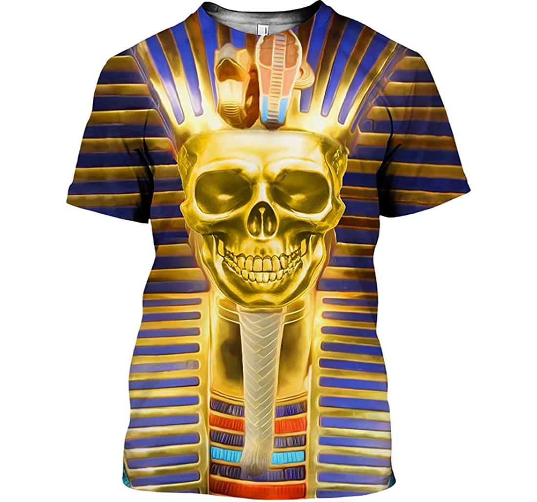 Skull Egyptian King Tut Tutankhamun Face Shirts - 3D Printed T-shirt