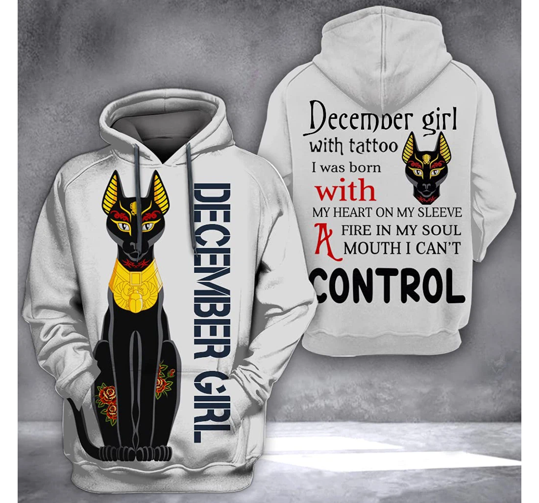 December Girl Dog 3d 3d Birthday Gift Christmas Or Friends F - 3D Printed T-shirt