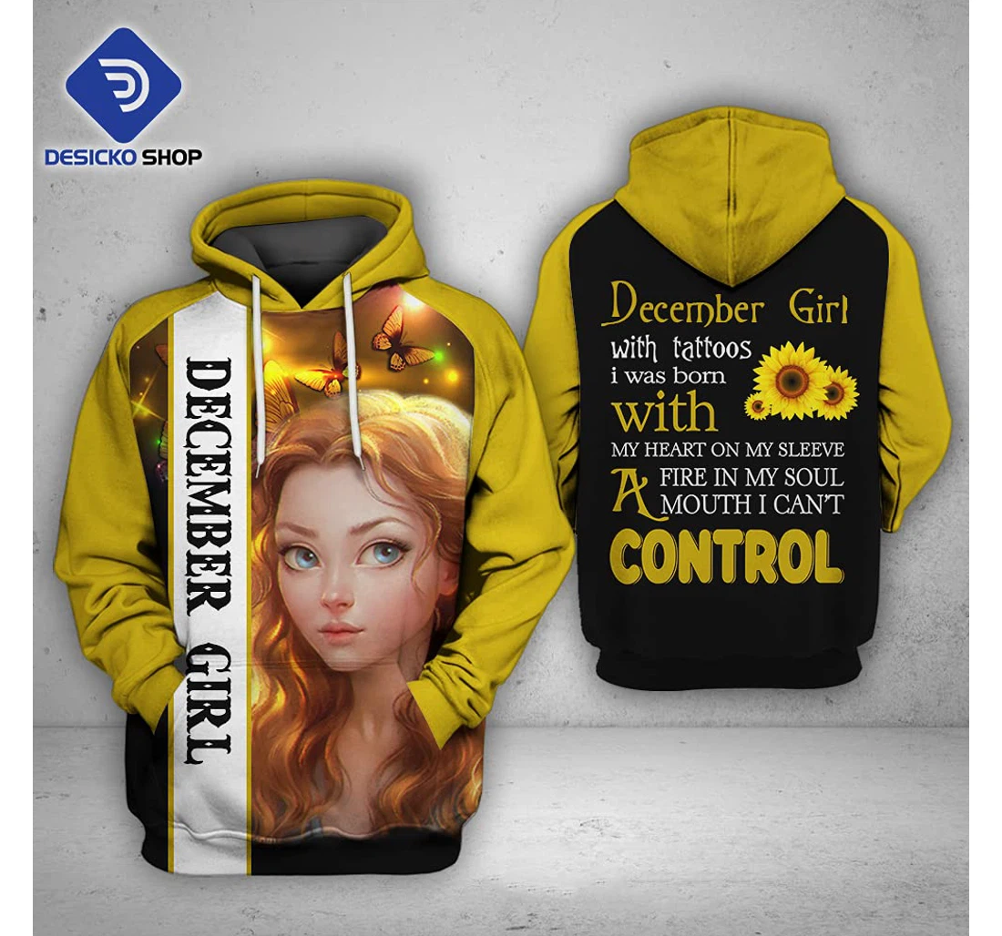 December Girl 3d 3d Birthday Gift Christmas Or Friends F - 3D Printed T-shirt