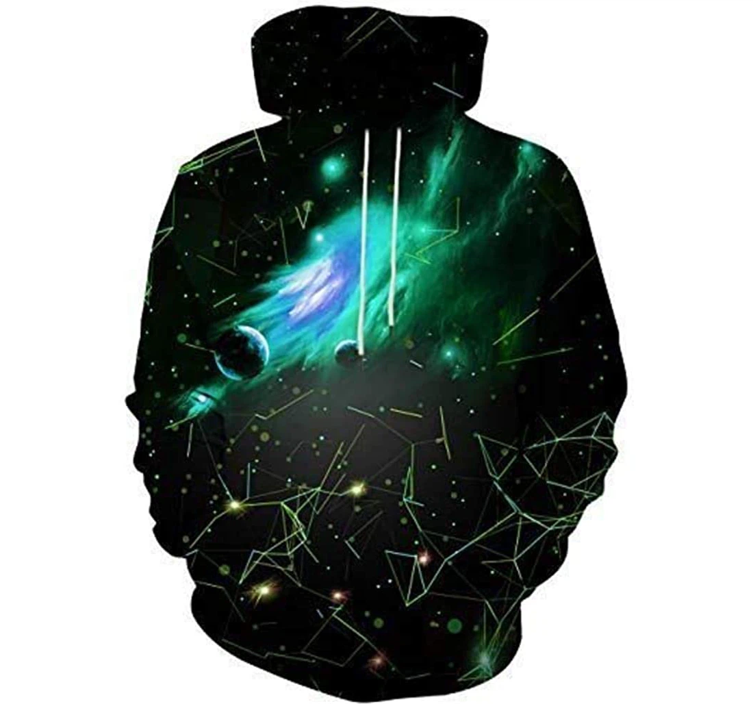 Personalized Green Universe Jacket - 3D Printed Pullover Hoodie