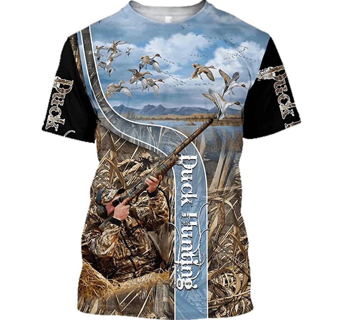 Duck Hunting Jacket Included White - 3D Printed T-shirt