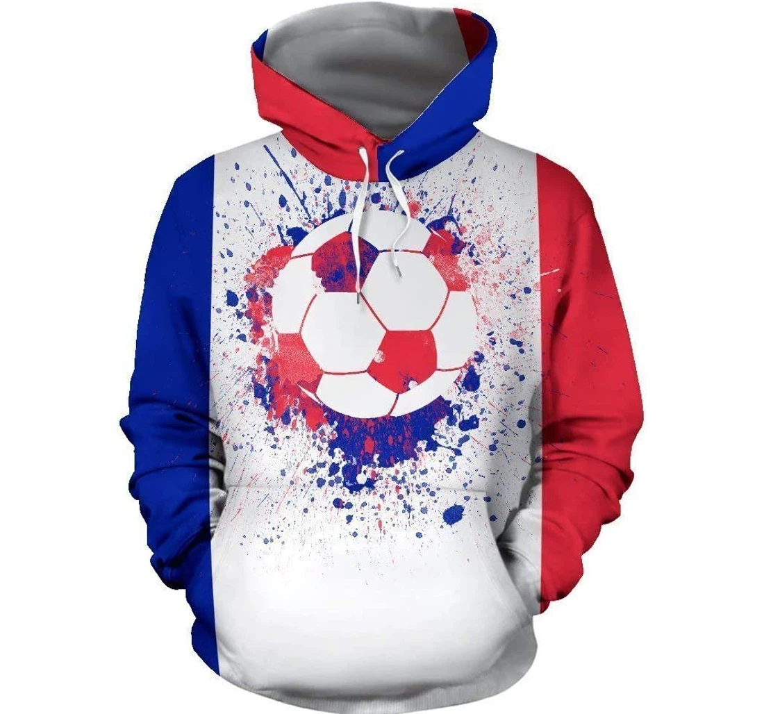 France Soccer All Overunisex & 3d Birthday Gift Christmas Or Friends D - 3D Printed Pullover Hoodie