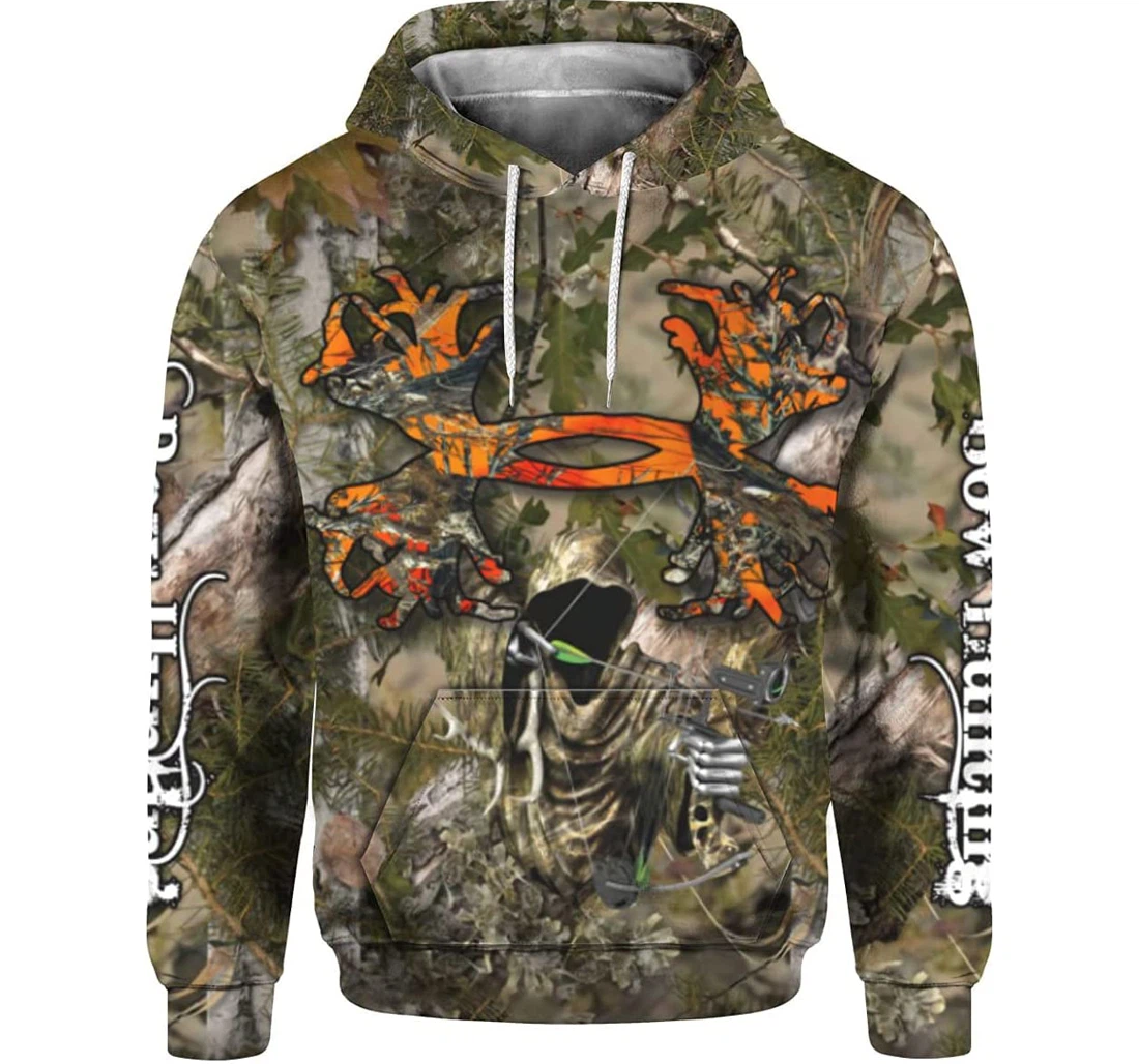 Bow Hunting Camo & 3d Birthday Gift Christmas Halloween Or Friends T5 - 3D Printed Pullover Hoodie