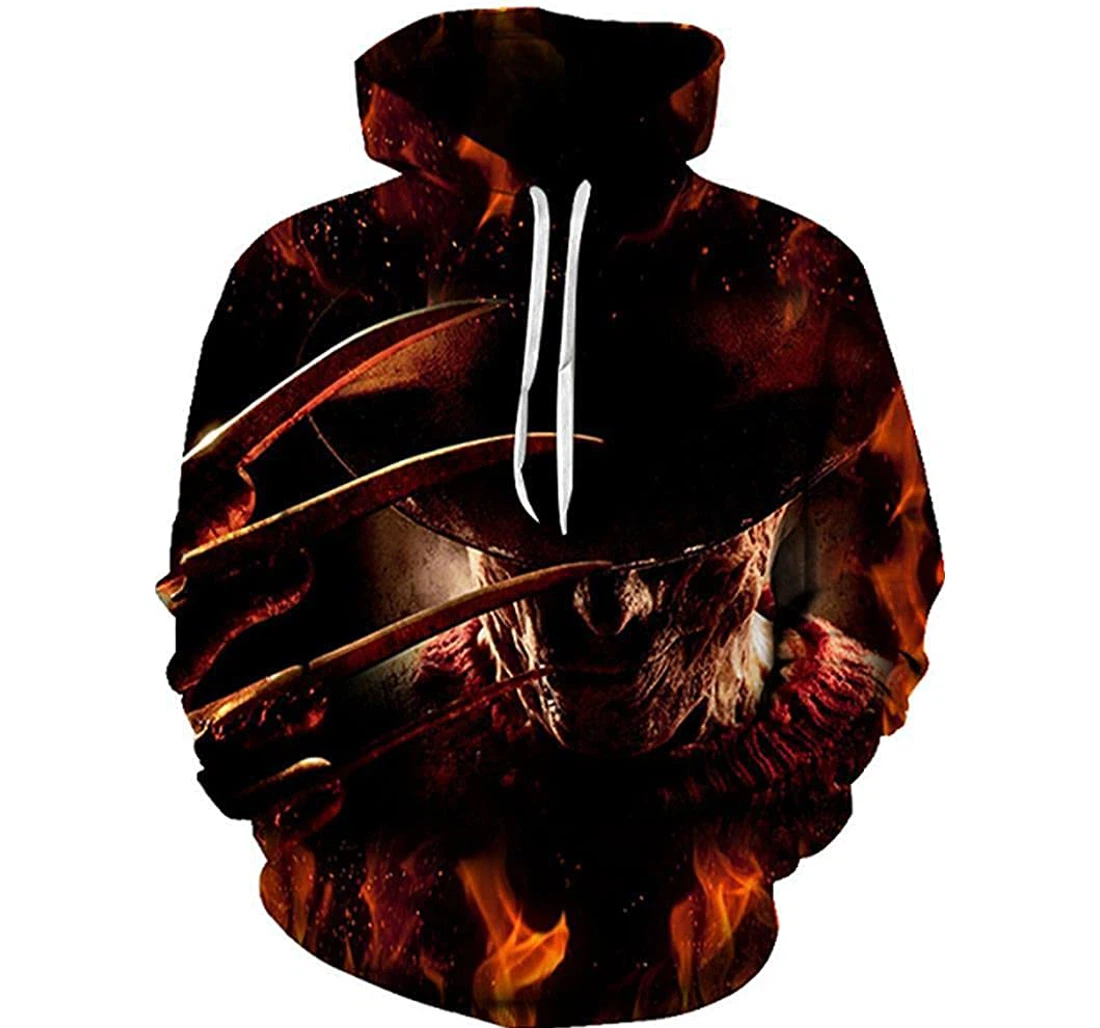 Freddy Krueger Halloween - 3D Printed Pullover Hoodie