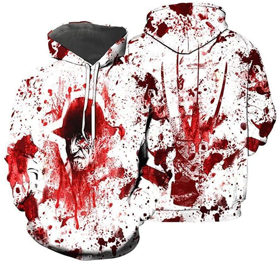 Freddy Krueger Bloody Halloween - 3D Printed Pullover Hoodie