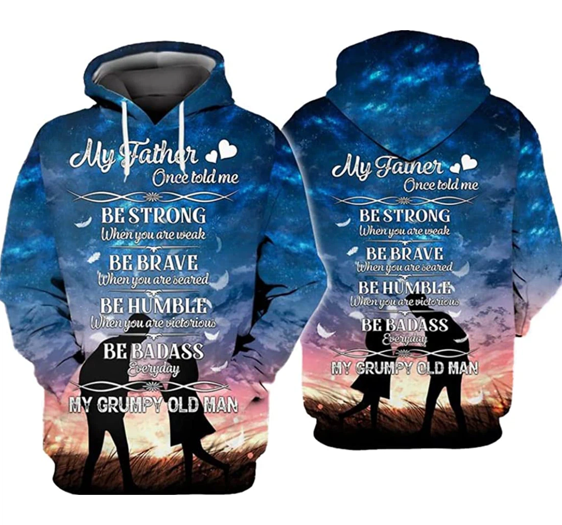 Once My Father Told Me To Be Lightweight Premium Man Woman - 3D Printed Pullover Hoodie