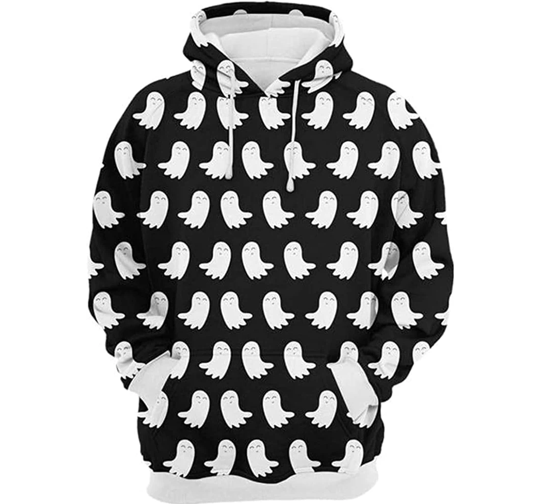 Halloween Ghostly Up - 3D Printed Pullover Hoodie