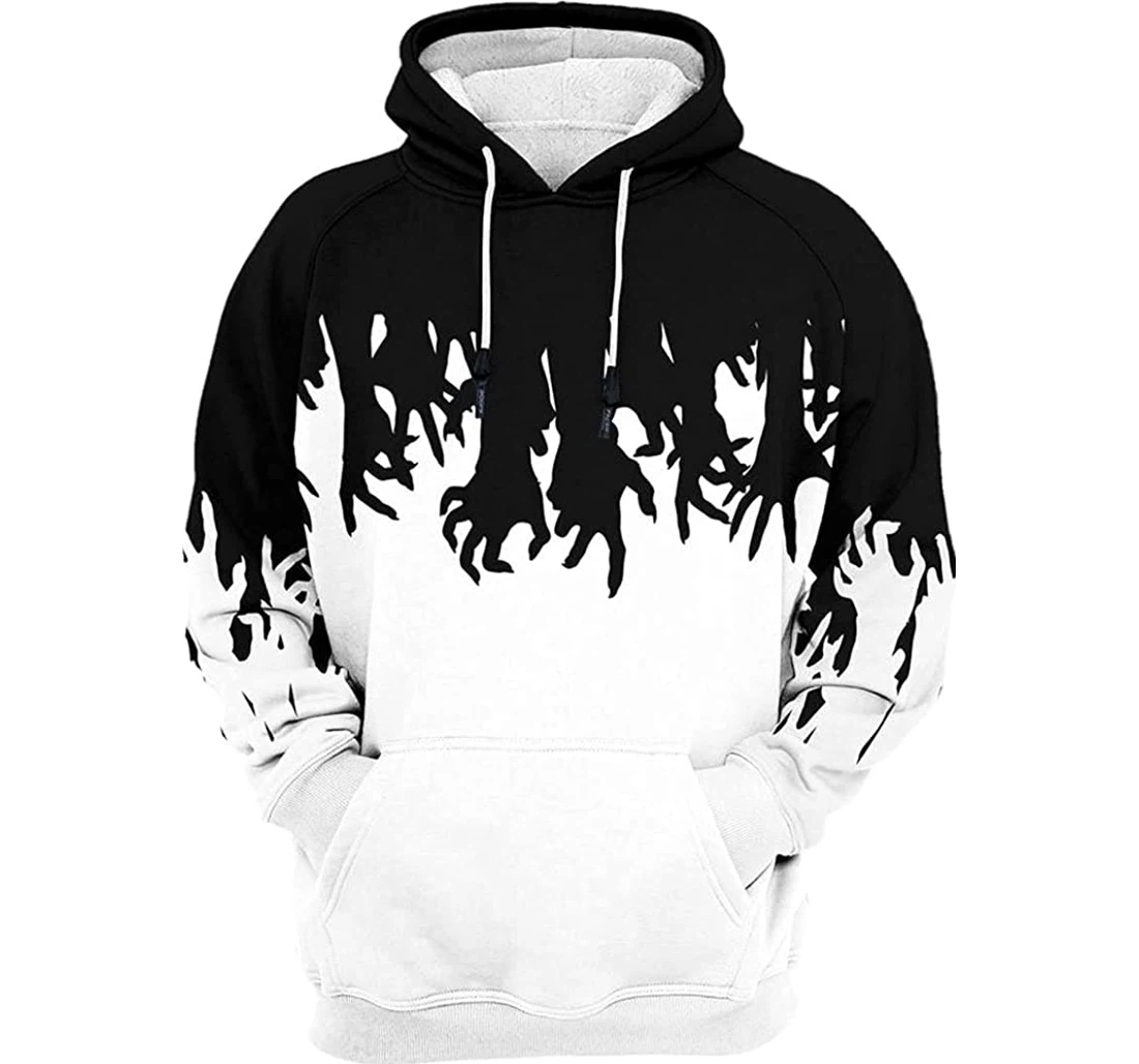 Halloween Zombies Hands Sportwear Up - 3D Printed Pullover Hoodie