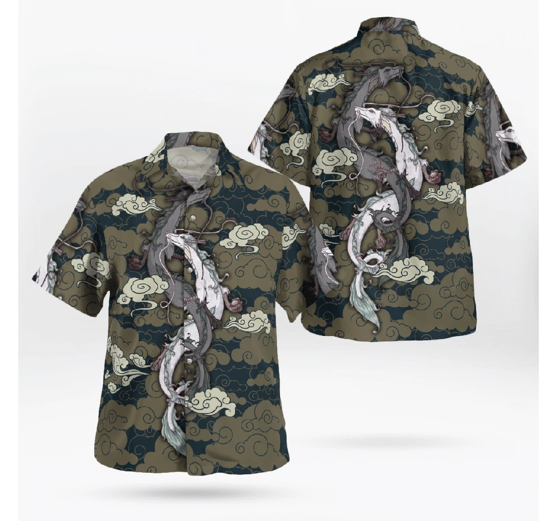 Personalized Dragon Hawaiian Shirt, Button Up Aloha Shirt For Men, Women