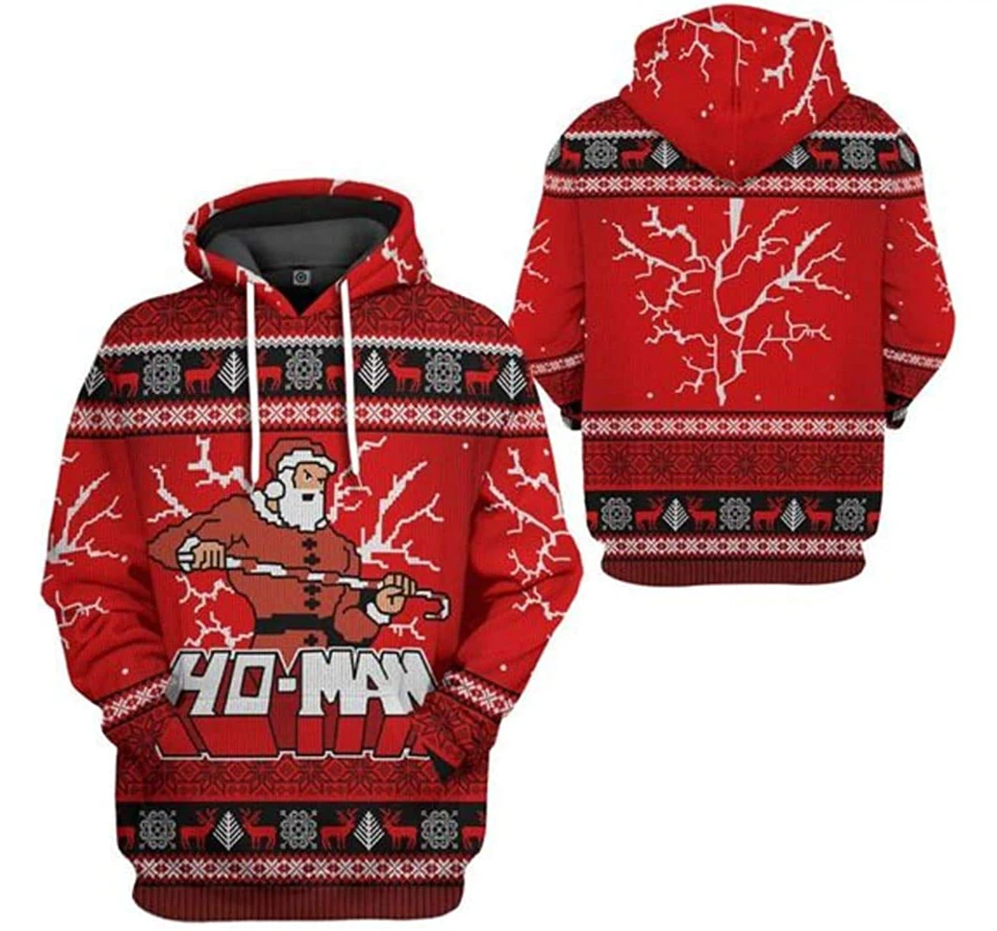 Homan Ugly Christmas Jacket Included White - 3D Printed Pullover Hoodie