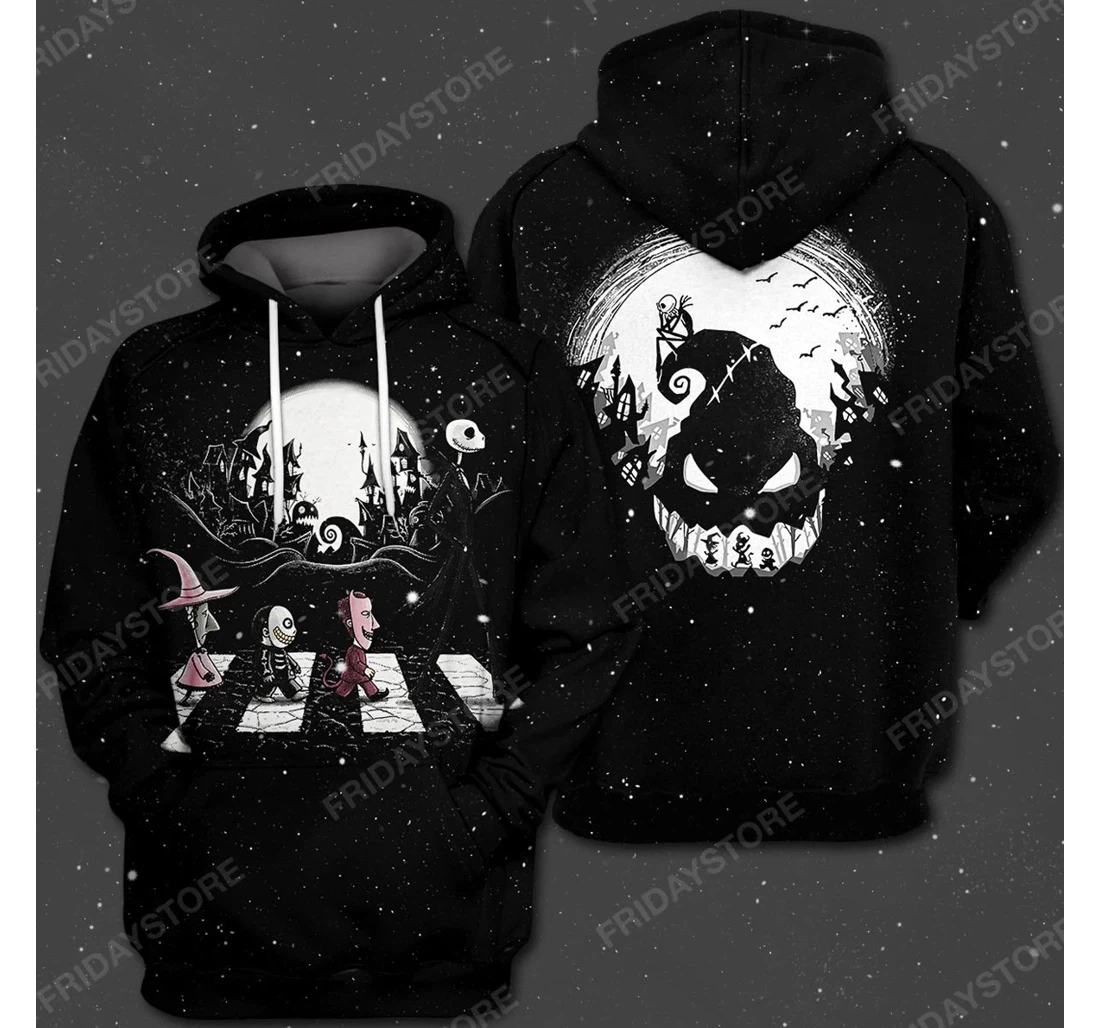 Tnbc Crossing Road In Nightmare Halloween - 3D Printed Pullover Hoodie
