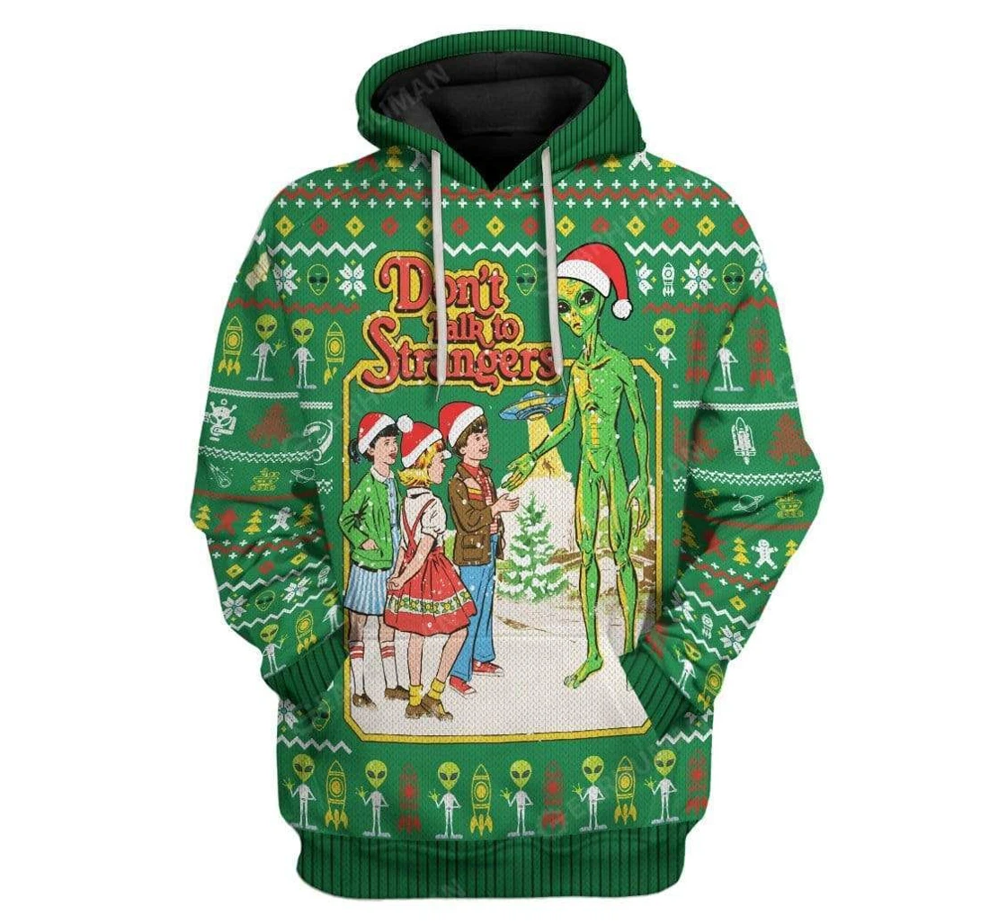 Ugly Christmas Don't Talk Custom T-shirts - 3D Printed Pullover Hoodie
