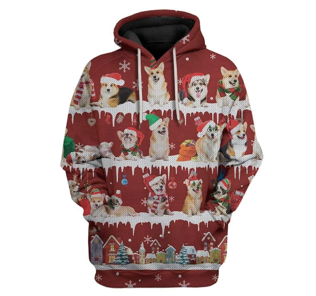 Ugly Christmas Dog Custom - 3D Printed Pullover Hoodie