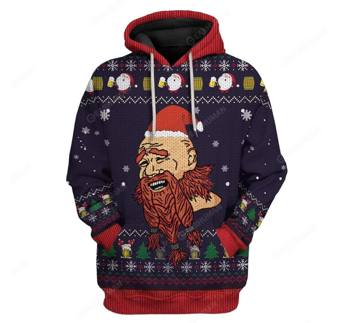 Ugly Christmas Bich Please T-shirts - 3D Printed Pullover Hoodie