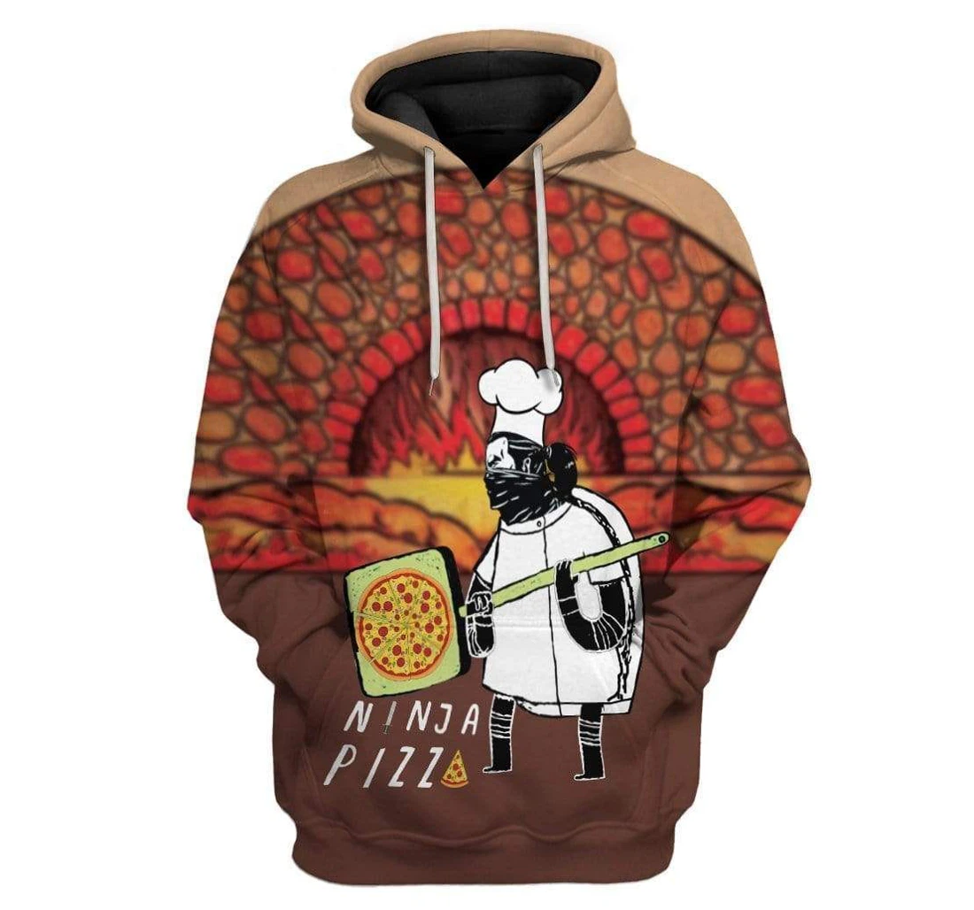 Personalized Ninja Pizza Custom T-shirts - 3D Printed Pullover Hoodie
