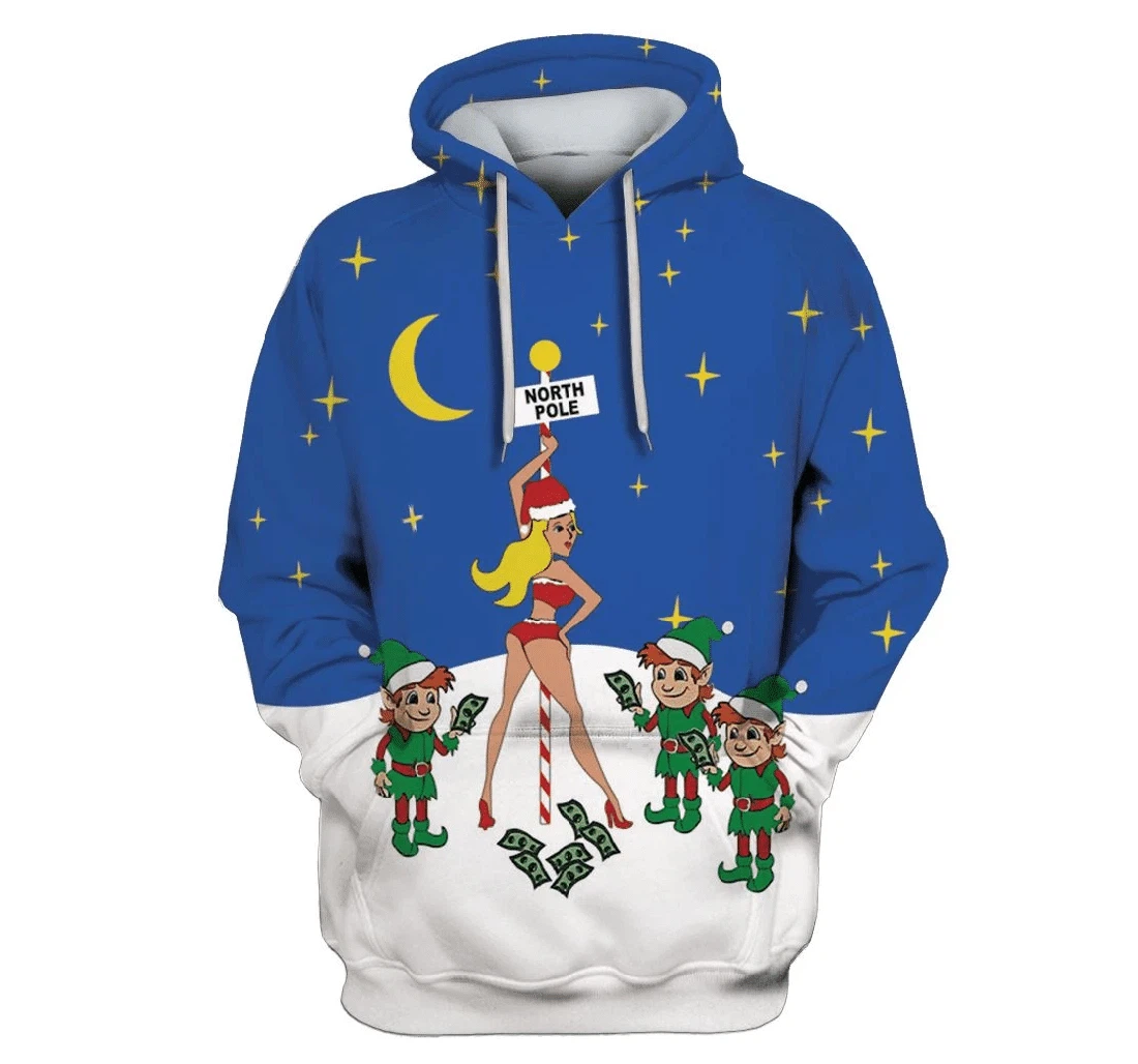 Winter Christmas Custom - 3D Printed Pullover Hoodie