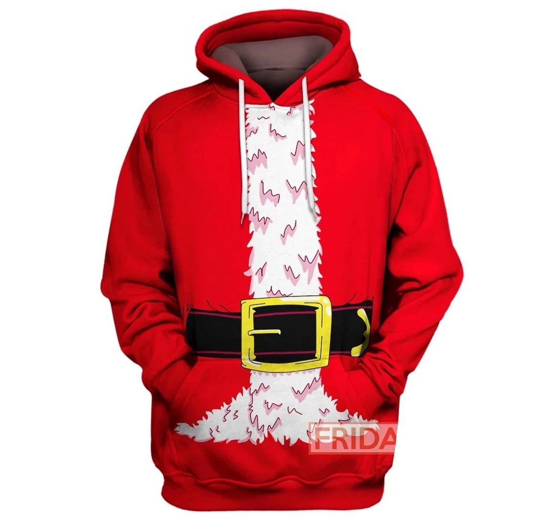 Personalized Christmas Christmas Santa Claus - 3D Printed Pullover Hoodie