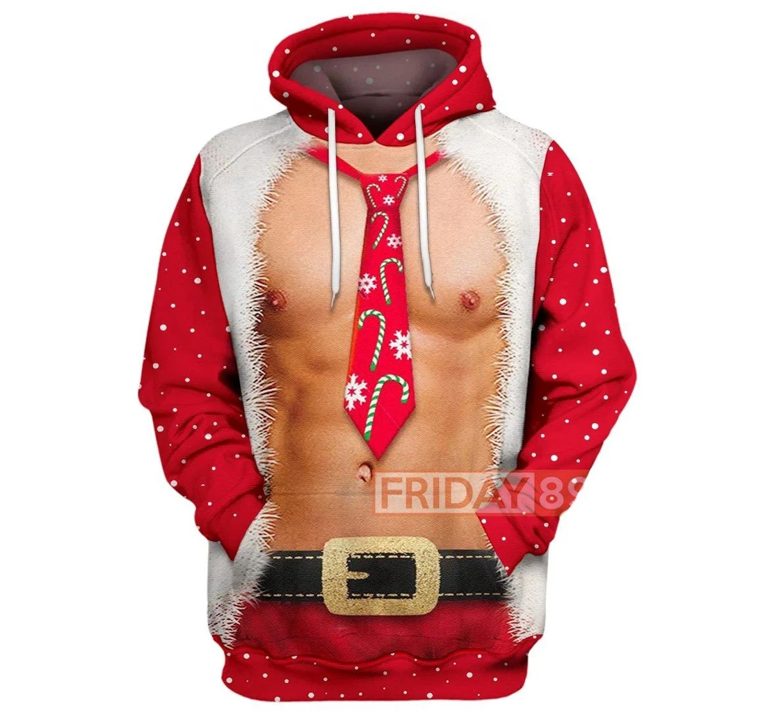 Personalized Christmas Men's Funny Christmas - 3D Printed Pullover Hoodie