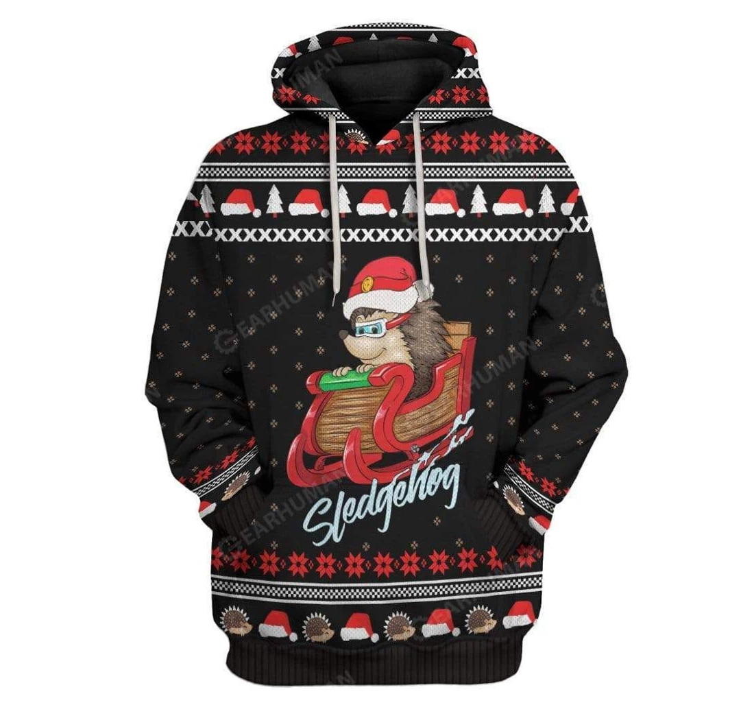 Personalized Ugly Sledgehog Custom T-shirts - 3D Printed Pullover Hoodie