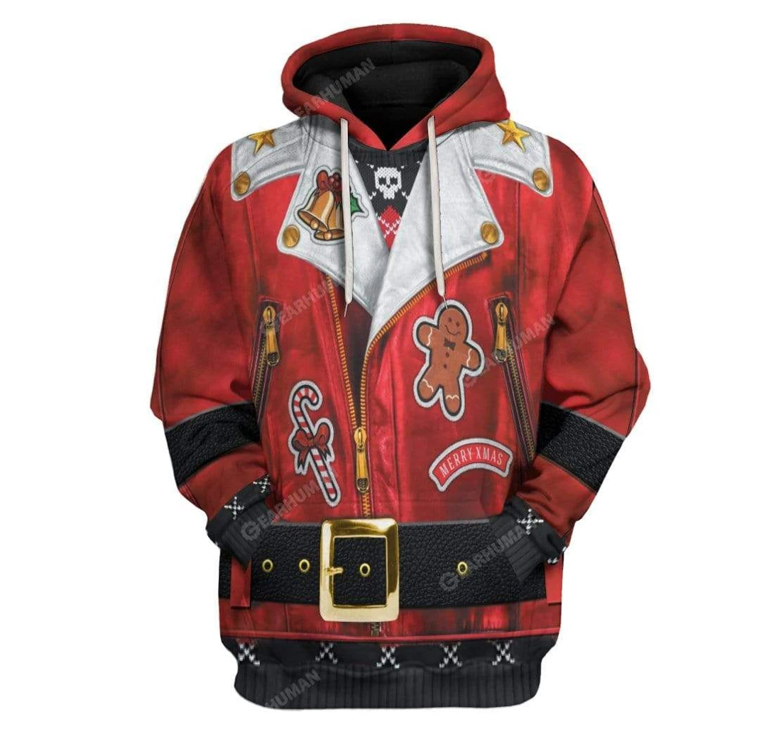 Ugly Christmas Santa Custom - 3D Printed Pullover Hoodie
