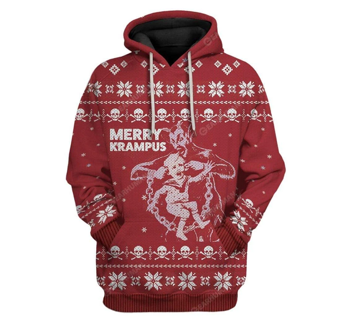 Personalized Ugly Merry Krampus T-shirts - 3D Printed Pullover Hoodie