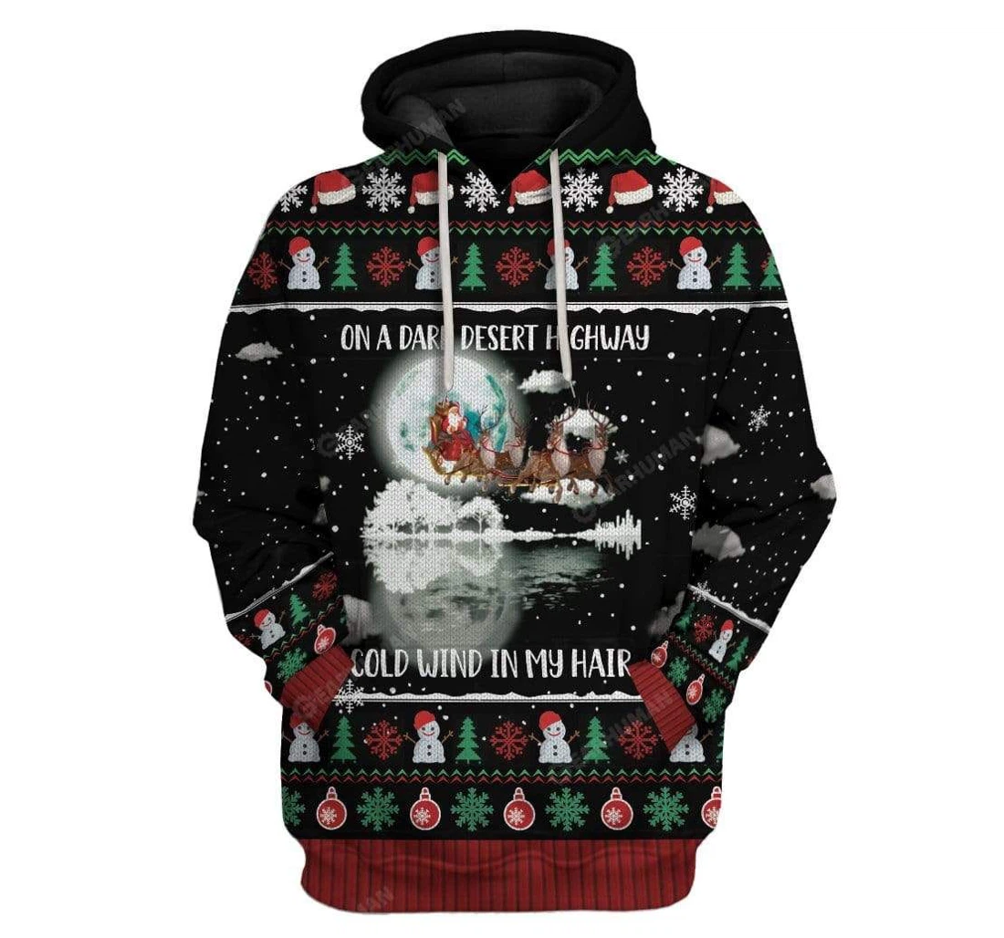 Ugly Christmas Santa Custom - 3D Printed Pullover Hoodie