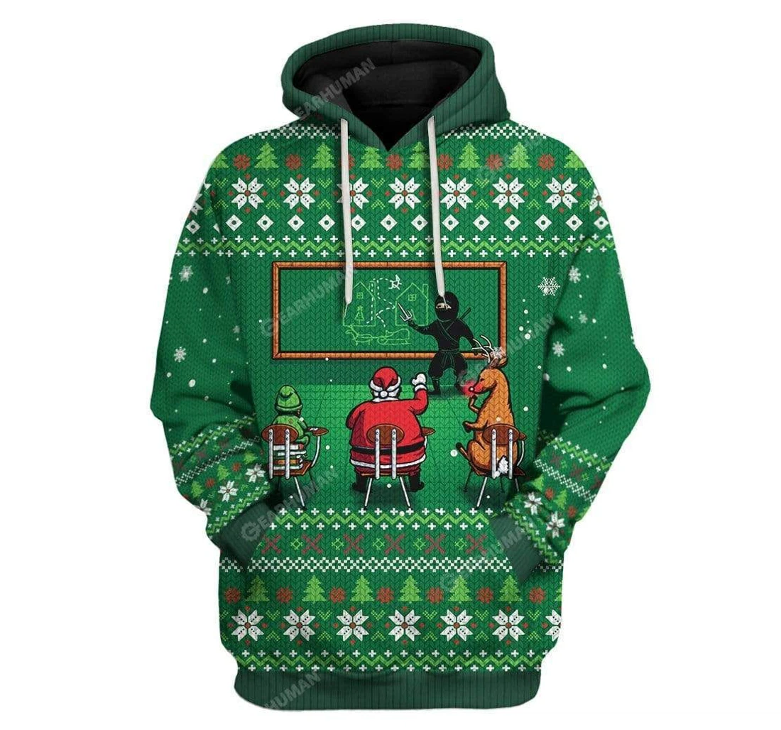 Ugly Christmas School Custom - 3D Printed Pullover Hoodie