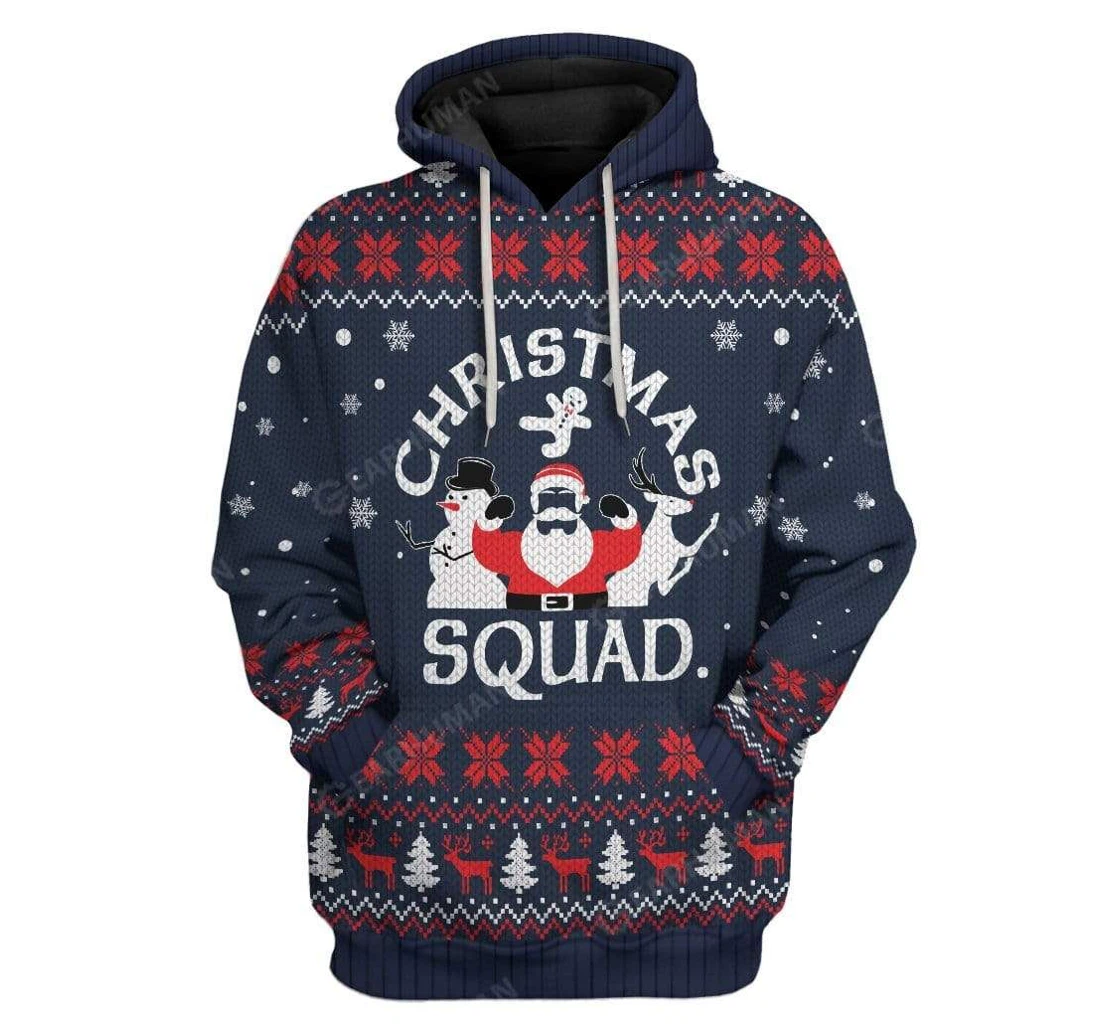 Ugly Christmas Squad T-shirts - 3D Printed Pullover Hoodie