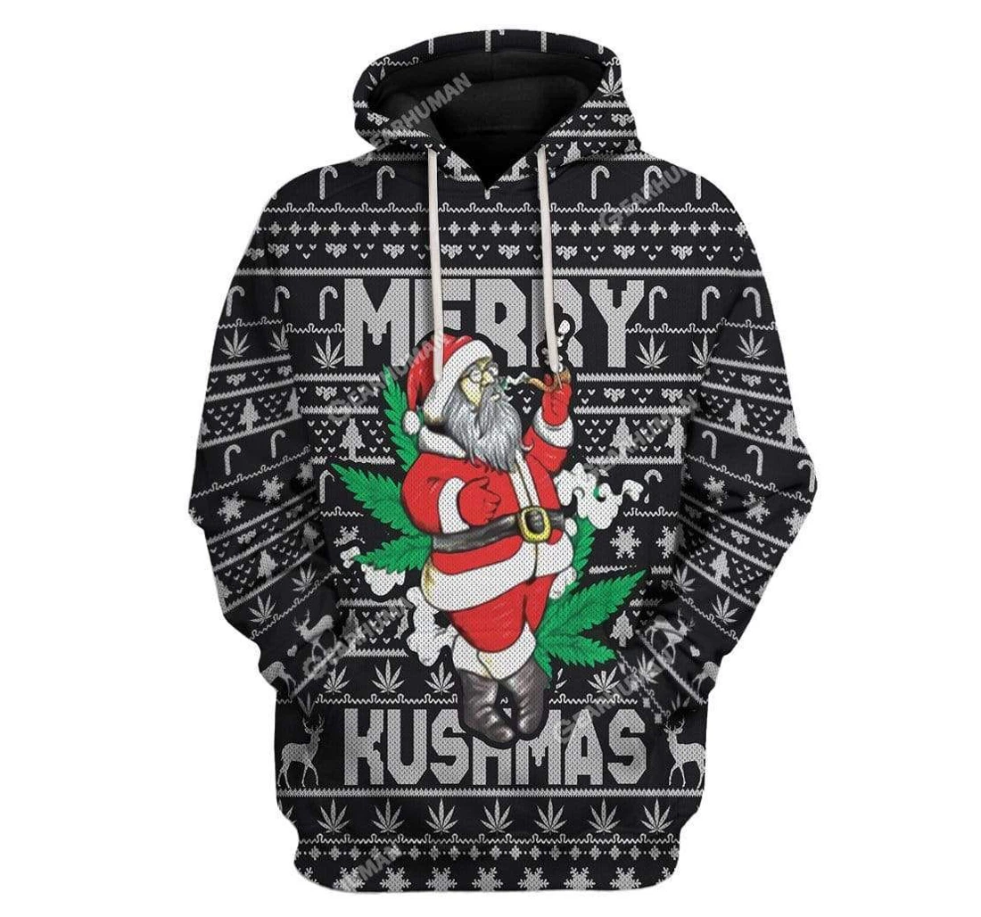 Ugly Christmas Santa Custom - 3D Printed Pullover Hoodie