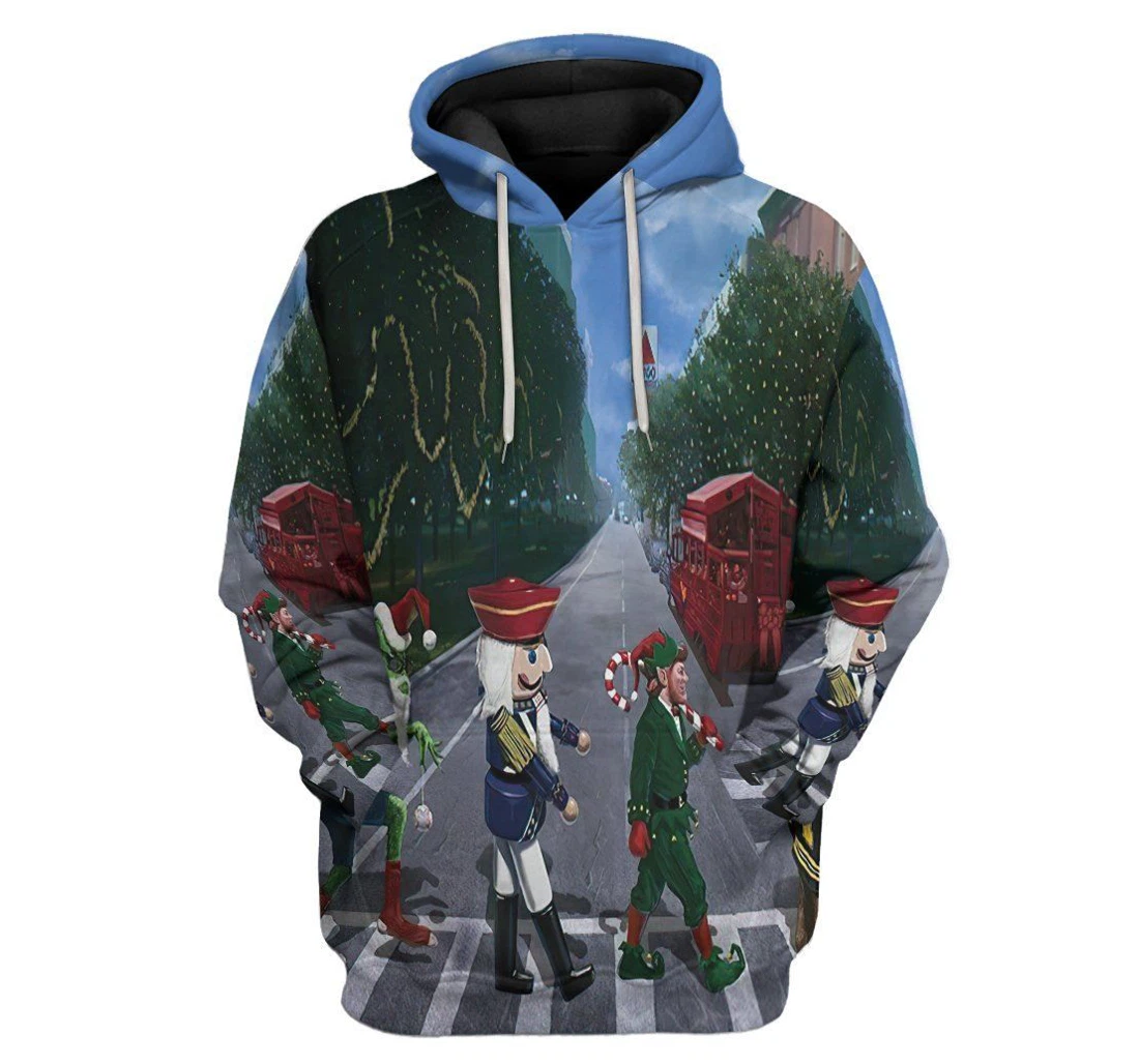 Christmas Abbey Road Custom - 3D Printed Pullover Hoodie