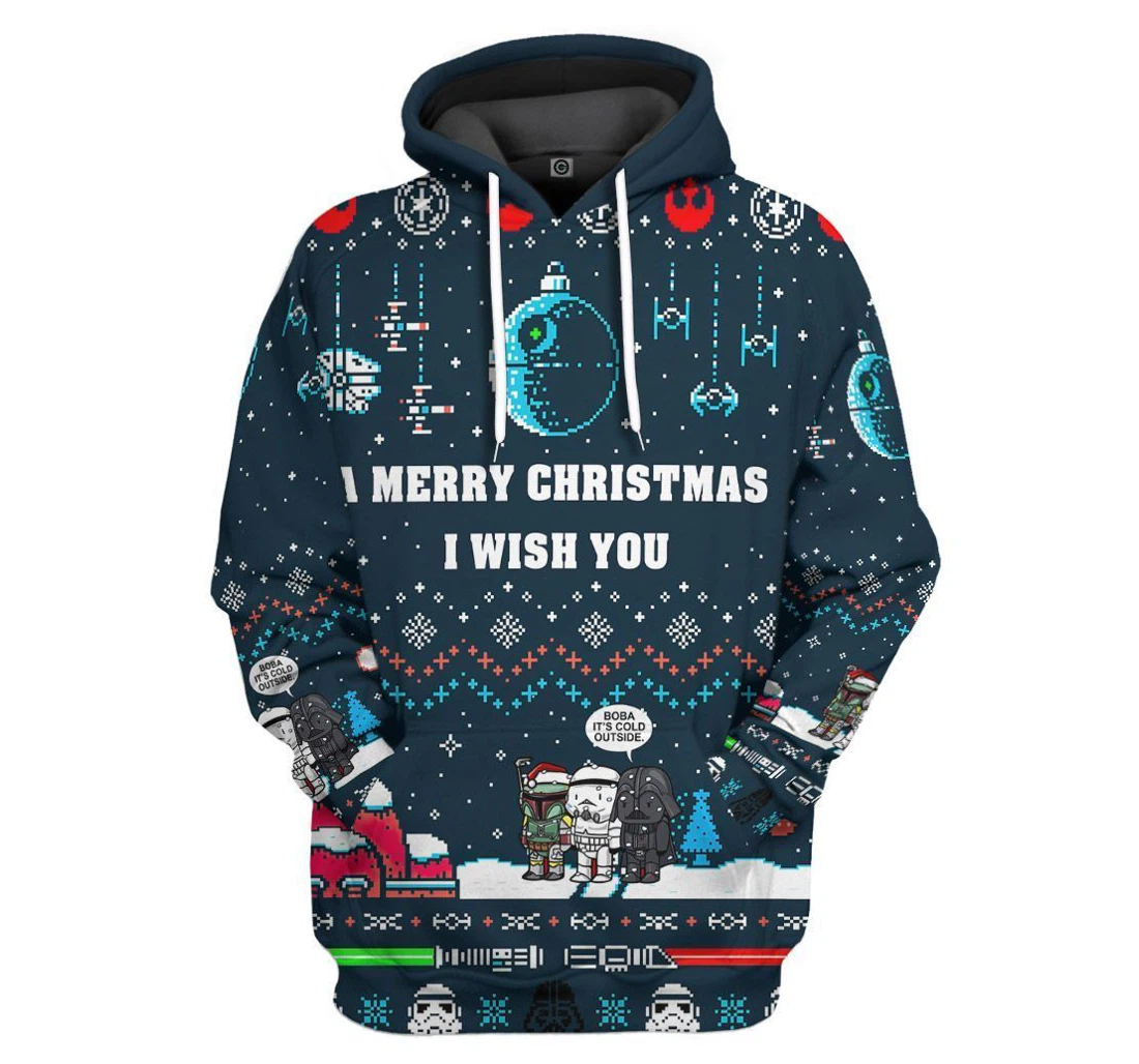 A Merry Christmas I Wish You Custom - 3D Printed Pullover Hoodie